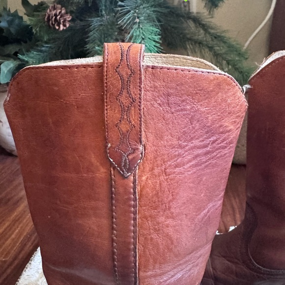 Vintage Frye Campus Boots Made in USA Distressed Leather Womens 7.5 - Picture 10 of 14